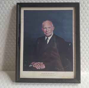 Dwight D Eisenhower framed photo 8×10